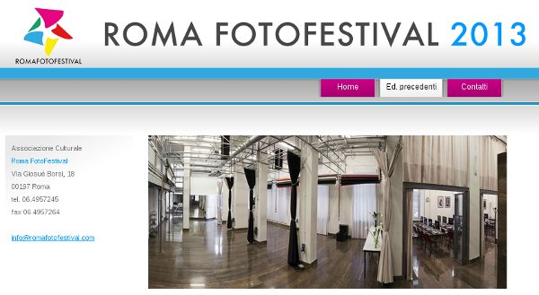 Roma FotoFestival 2013 scadenza iscrizione