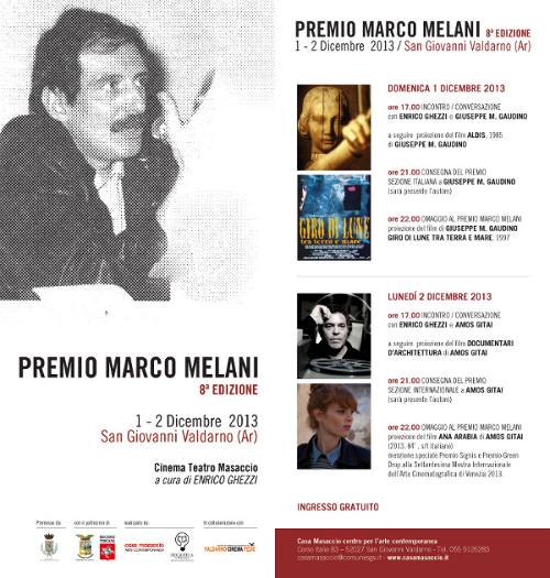 Premio  MARCO MELANI  2013 Ottava edizione