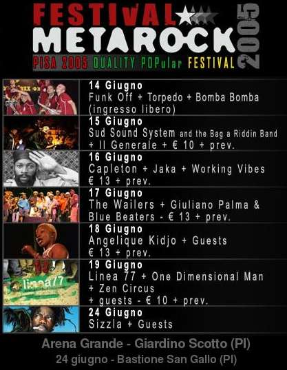 Metarock  dal 14 al 24  Giugno - Pisa